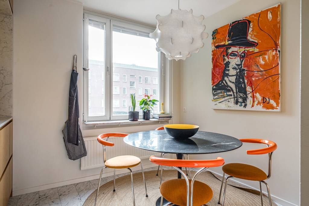salle à manger vintage appartement 87m2
