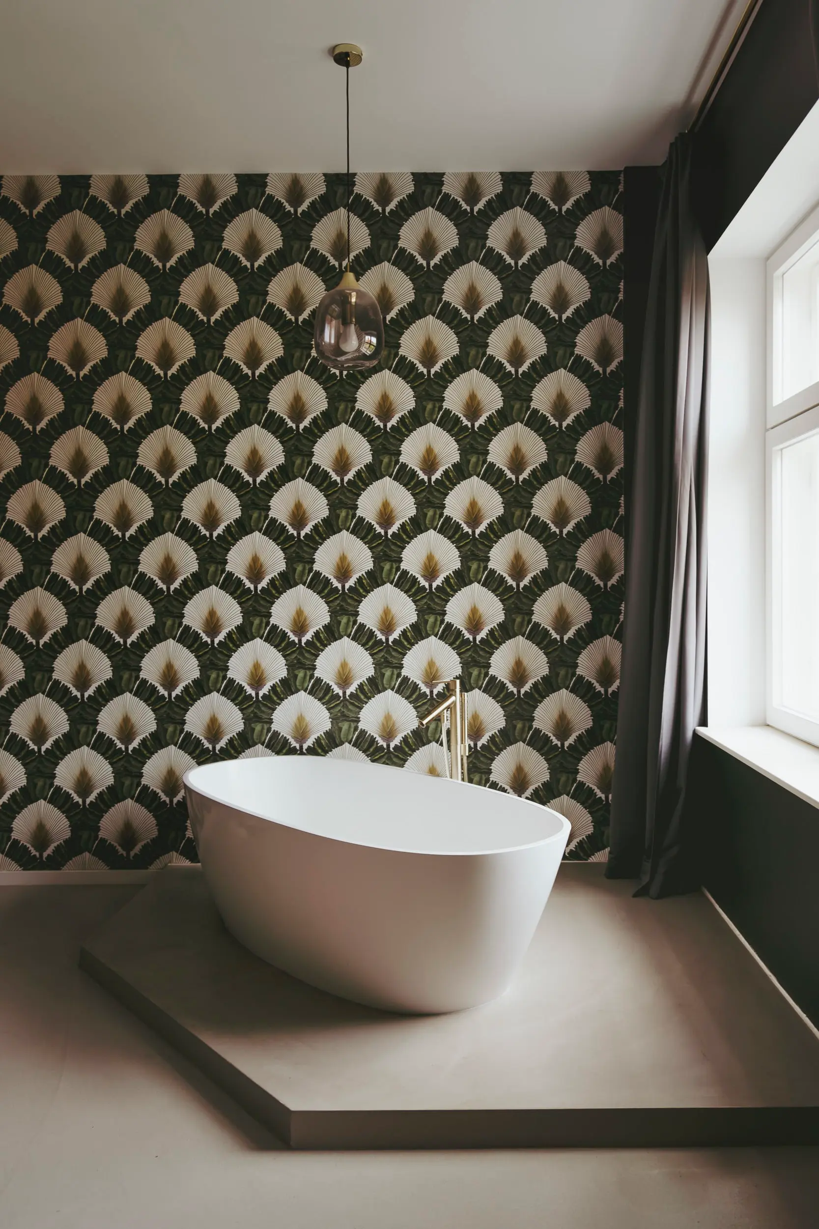 salle de bain design et vintage appartement décoration colorée