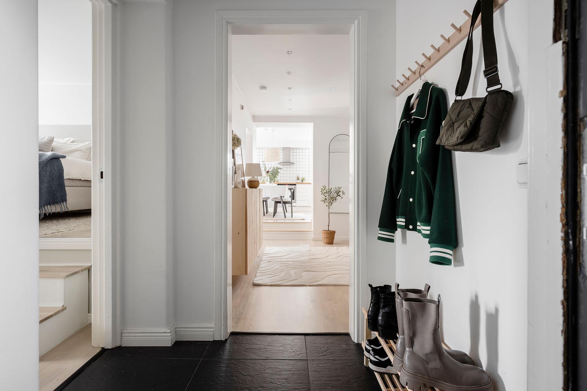 entrée décoration scandinave appartement de 91m2