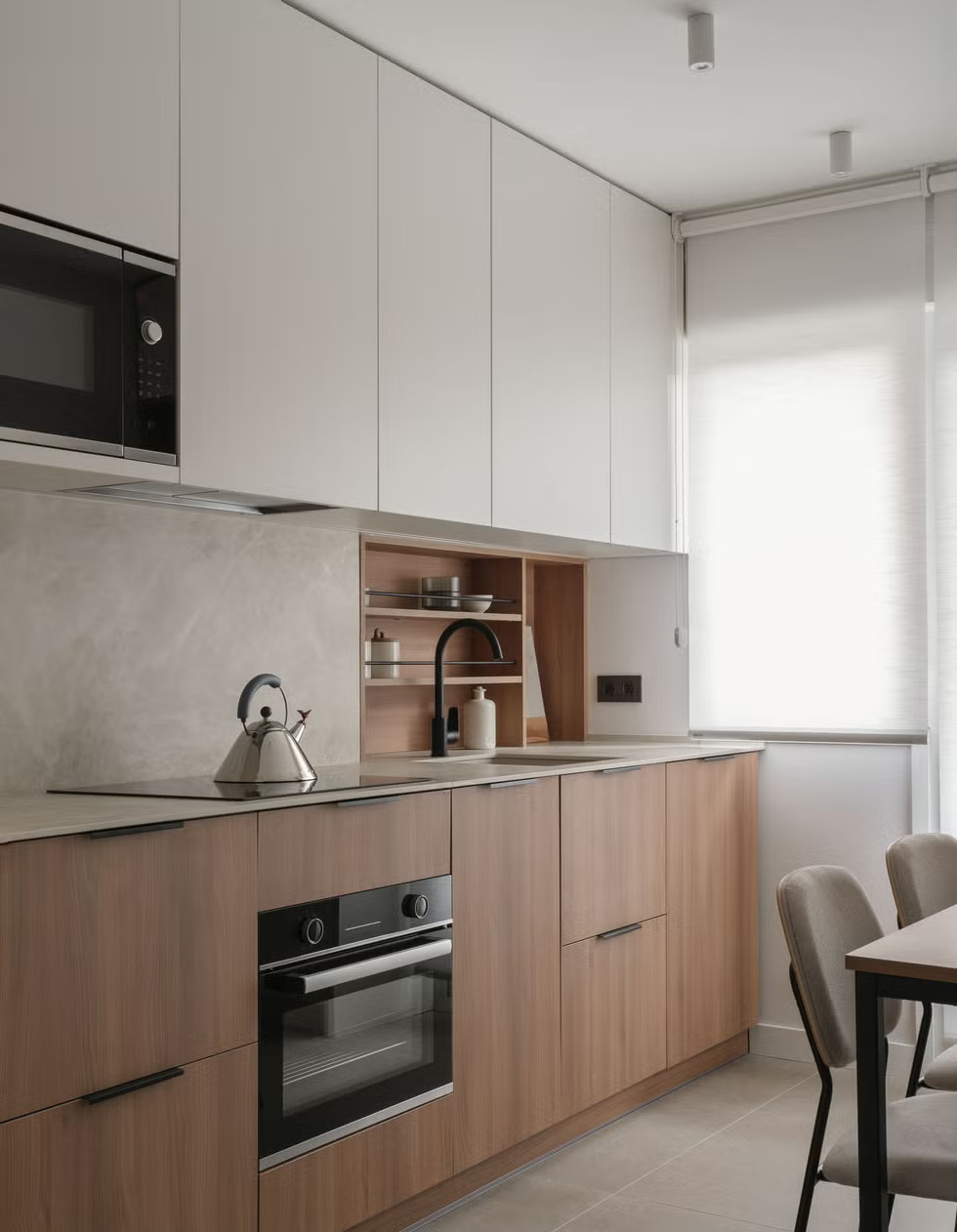 cuisine décoration contemporaine naturelle deux-pièces 50m2 cuisine décoration contemporaine naturelle deux-pièces 50m2