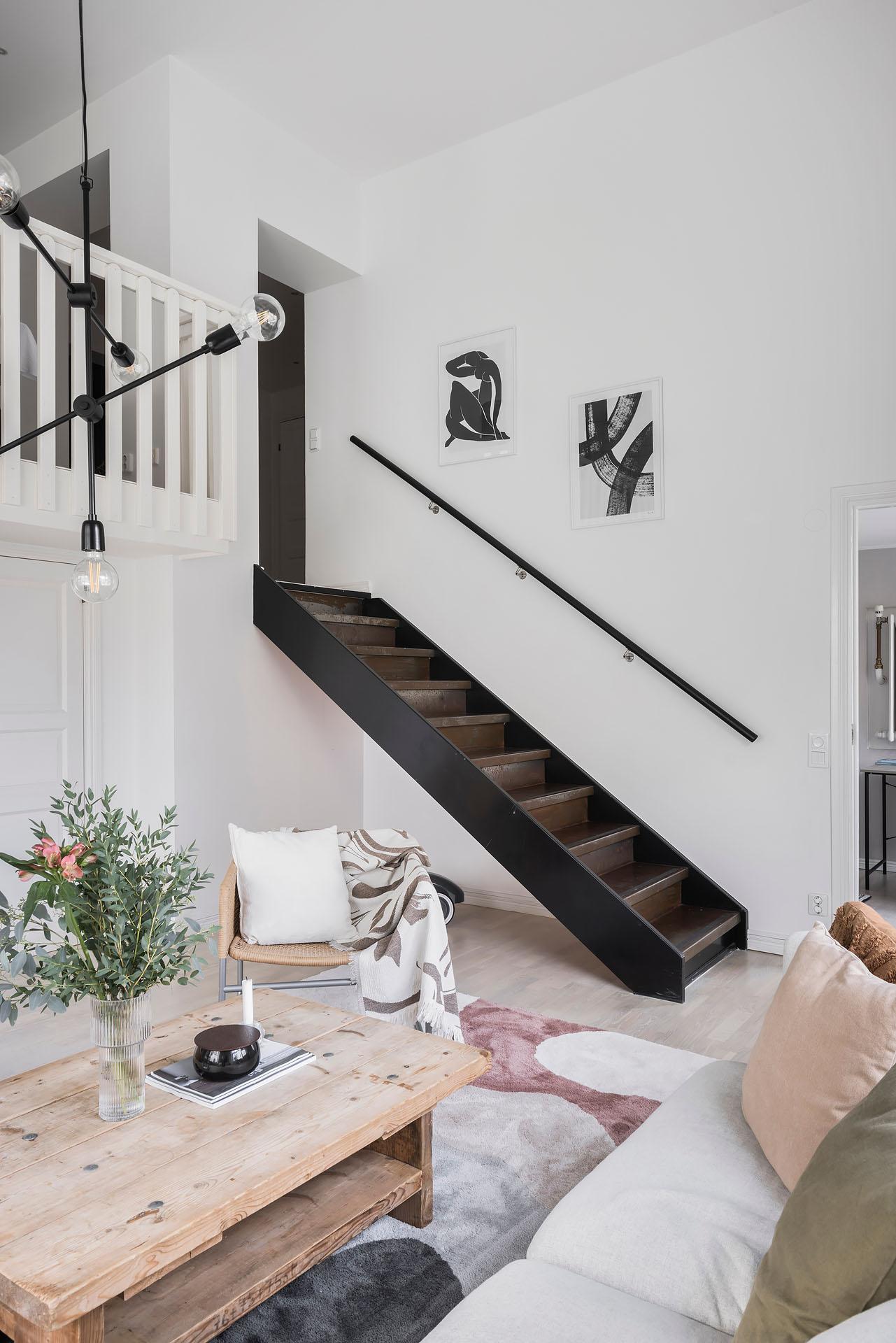 salon double hauteur appartement duplex de 91m2
