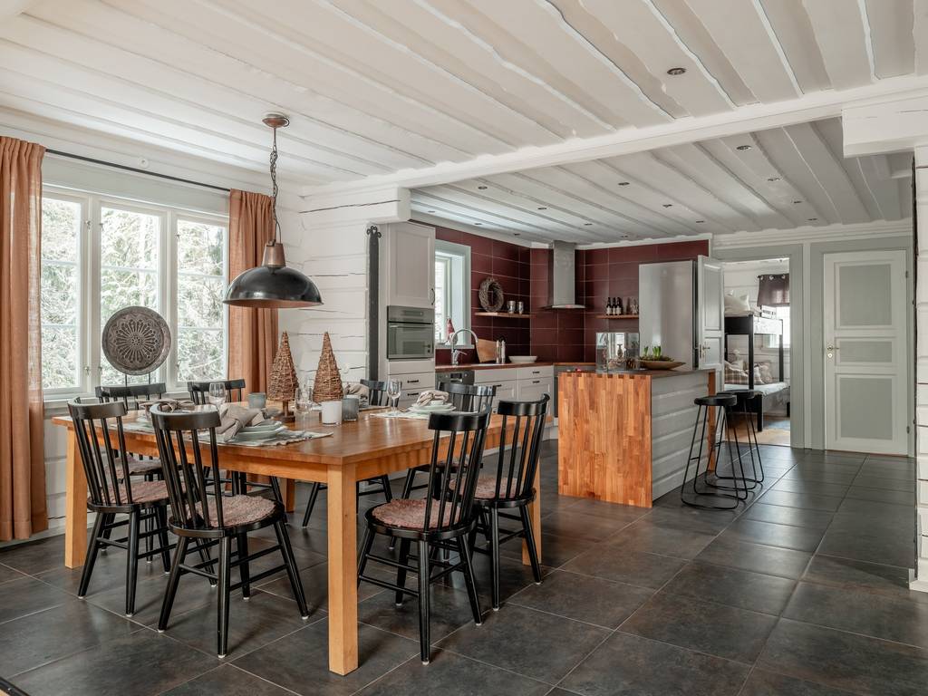 cuisine ouverte et salle à manger décoration scandinave