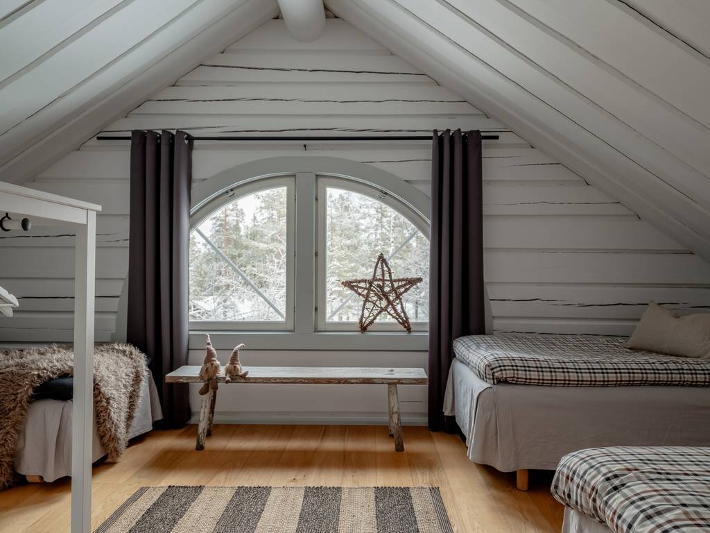 chambre mansardée style dortoir décoration scandinave