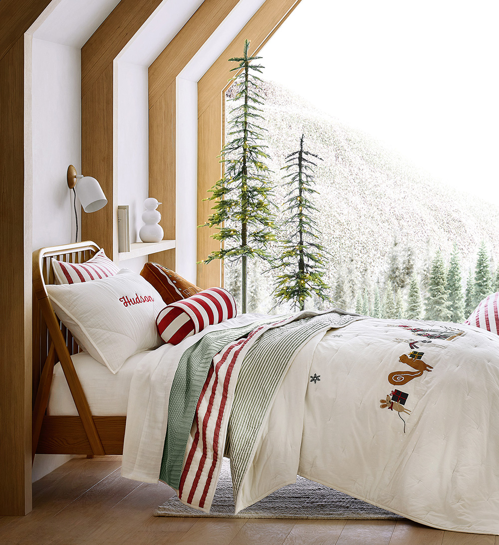 chambre enfant décoration Noël Crate & Barrel chambre enfant décoration Noël Crate & Barrel