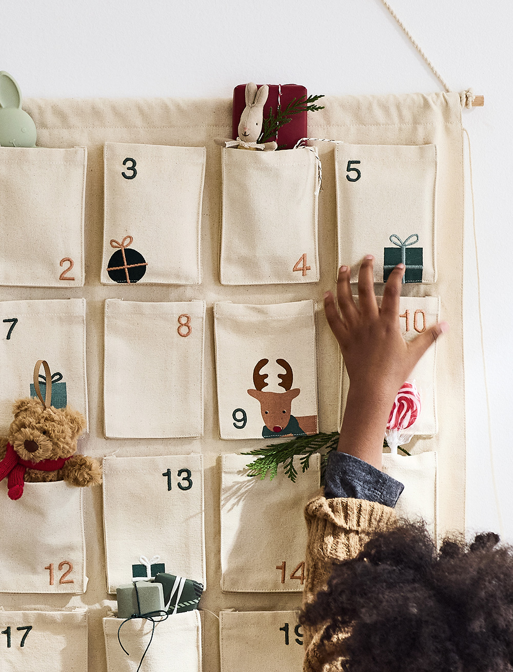 calendrier de l calendrier de l'avent en tissu