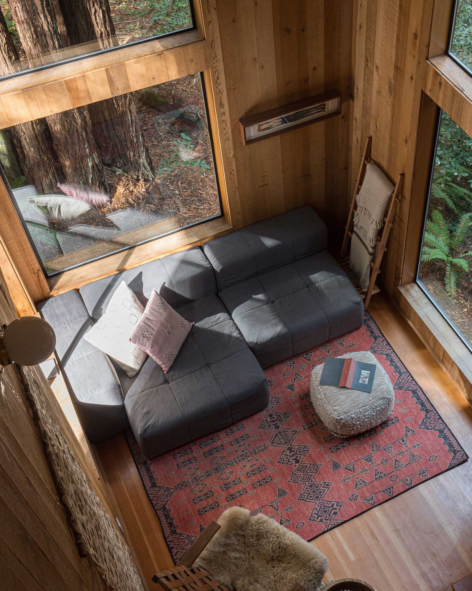 salon cabane Sea Ranch Californie salon cabane Sea Ranch Californie