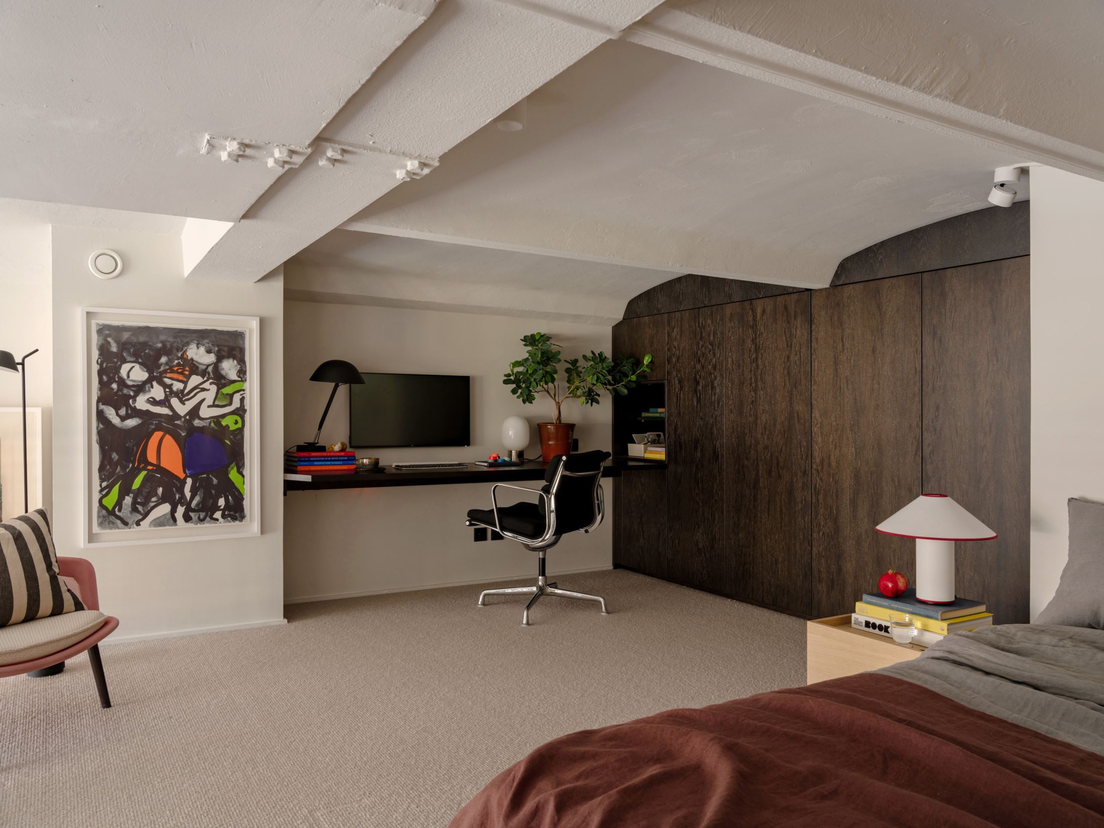 chambre sur mezzanine appartement en duplex 67m2 décoration vintage style petit loft chambre sur mezzanine appartement en duplex 67m2 décoration vintage style petit loft