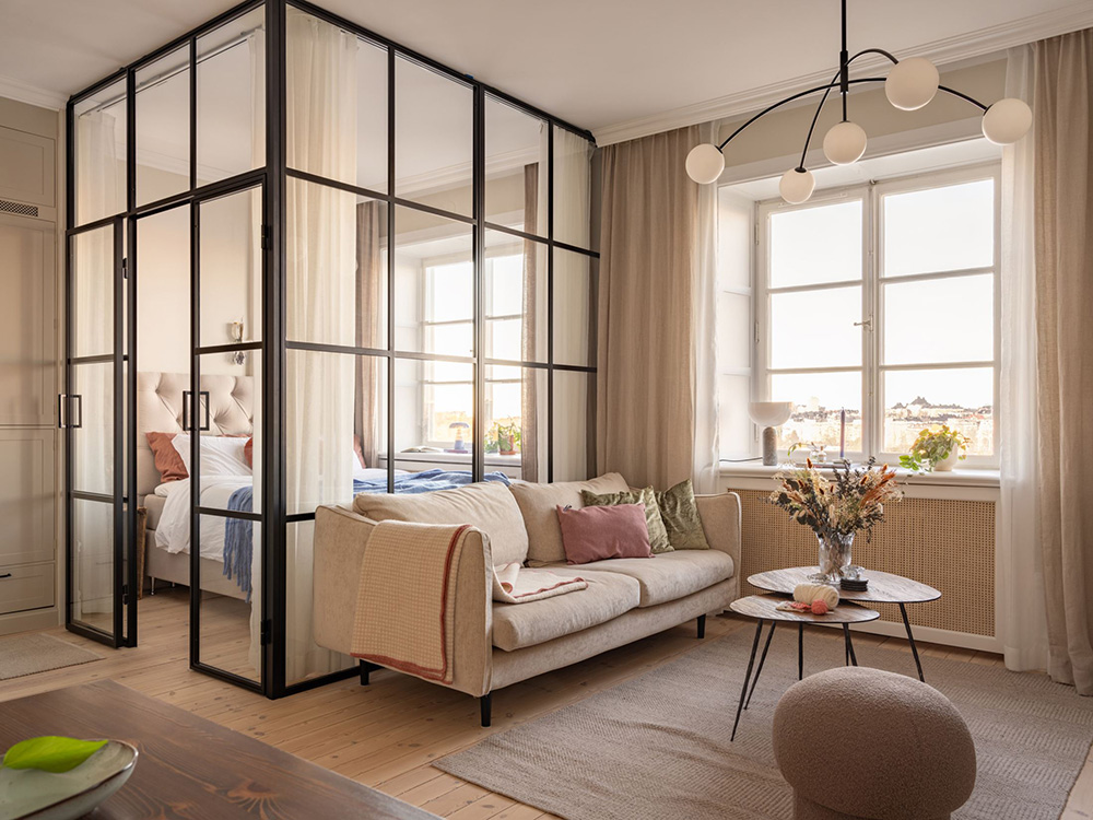 studio 36m2 avec verrière pour chambre séparée studio 36m2 avec verrière pour chambre séparée