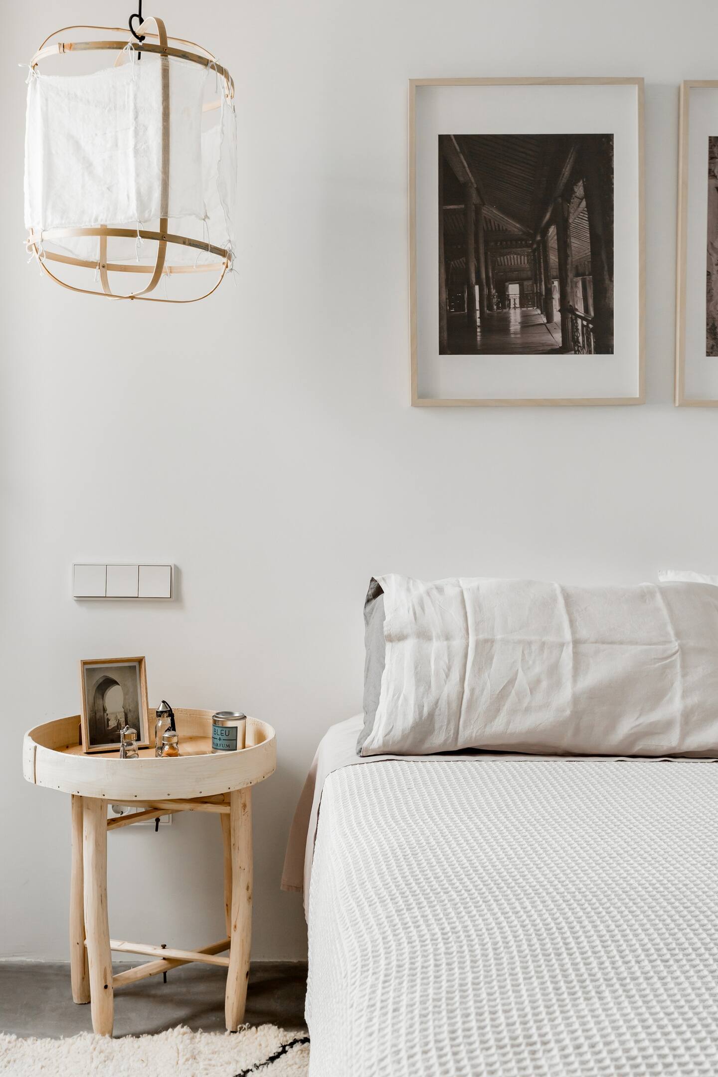 chambre décoration bohème chic et naturelle appartement Madrid