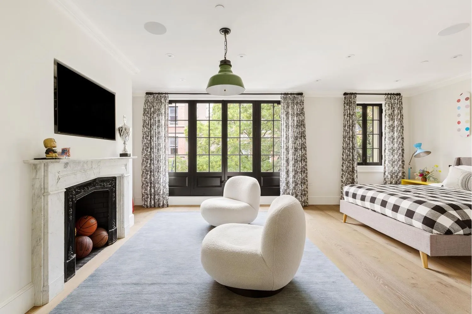 chambre maison de ville New York décoration contemporaine chambre maison de ville New York décoration contemporaine