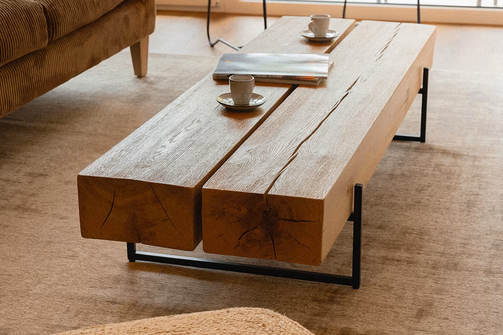 table basse bois massif