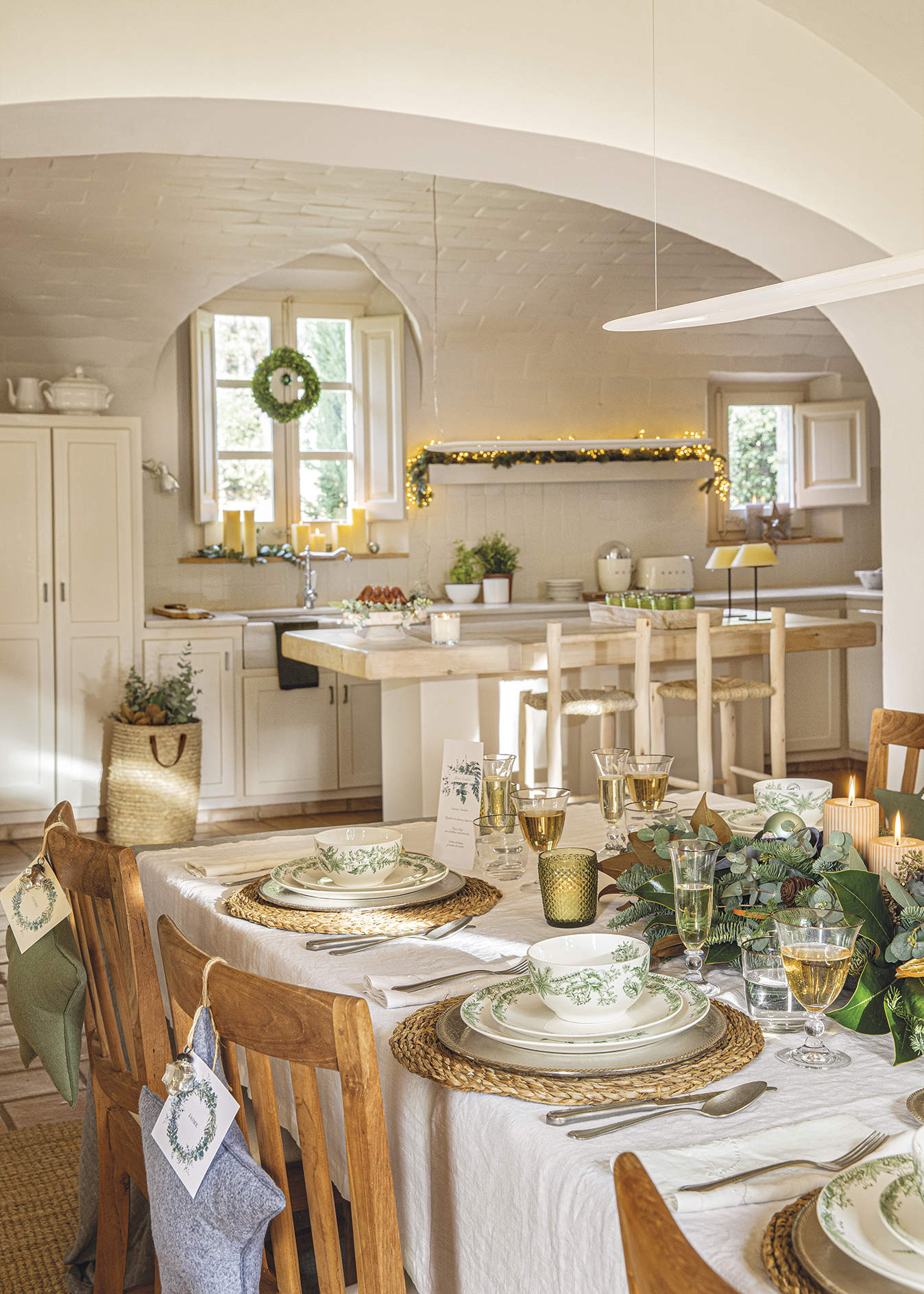 cuisine et salle à manger avec décoration Noël cuisine et salle à manger avec décoration Noël