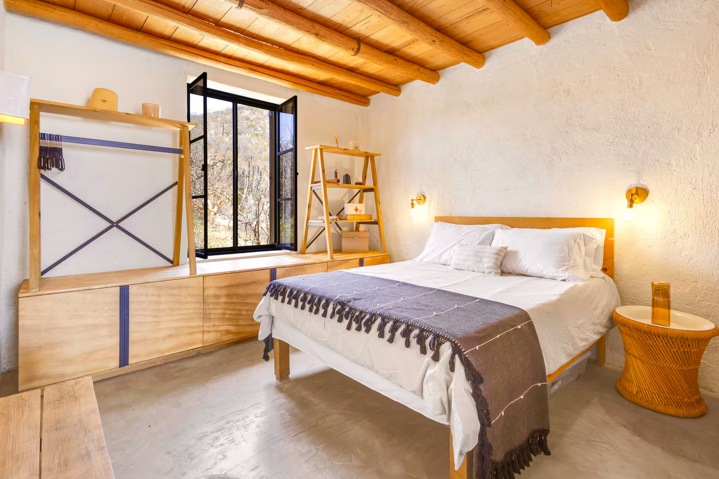 chambre avec poutres Casita Anica chambre avec poutres Casita Anica
