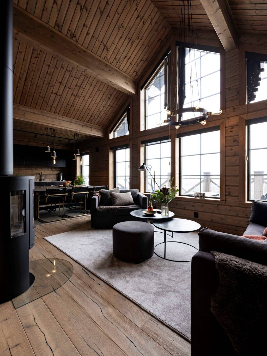 salon chalet de 102m2 intérieur bois salon chalet de 102m2 intérieur bois