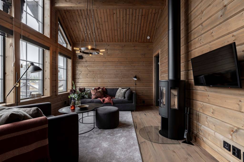 salon chalet de 102m2 intérieur bois salon chalet de 102m2 intérieur bois