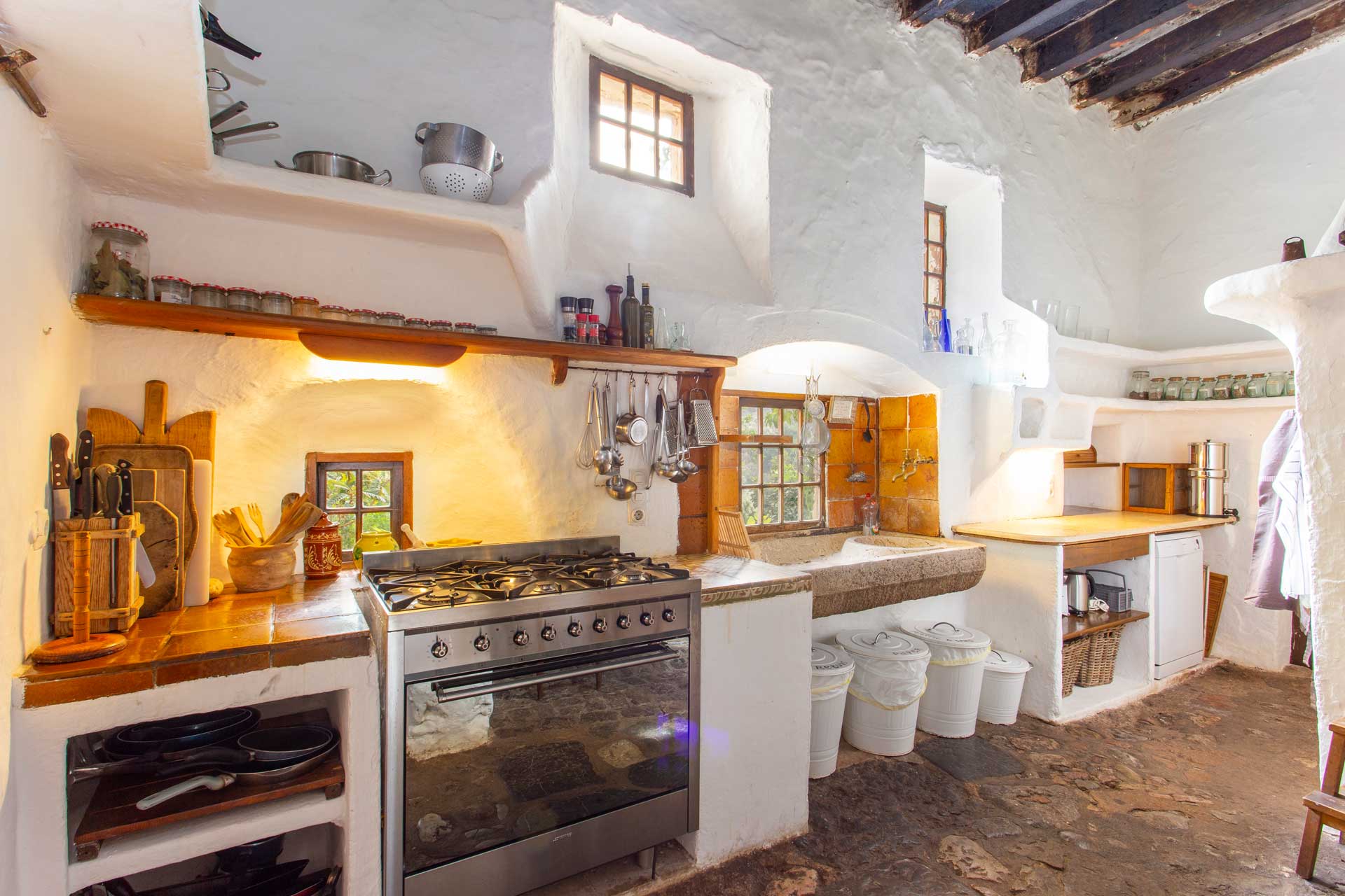 cuisine avec cheminée maison Majorque San Rullan cuisine avec cheminée maison Majorque San Rullan
