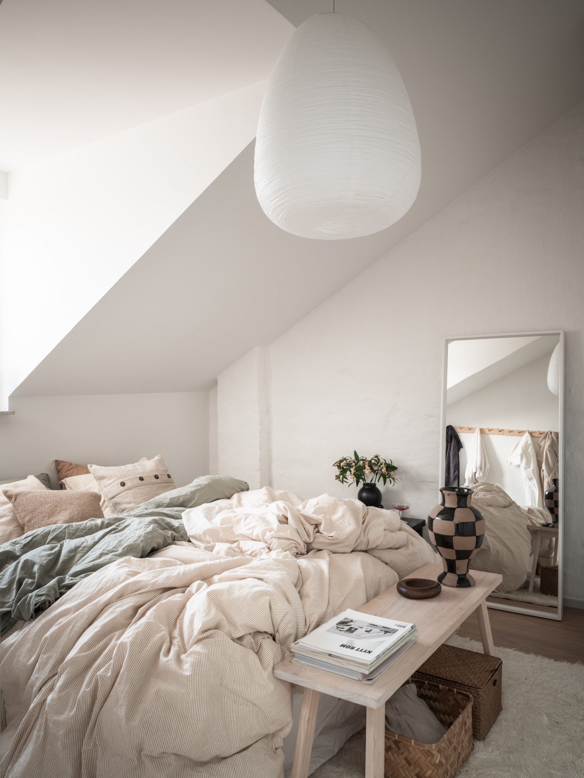 chambre mansardée décoration scandinave appartement 56m2 chambre mansardée décoration scandinave appartement 56m2