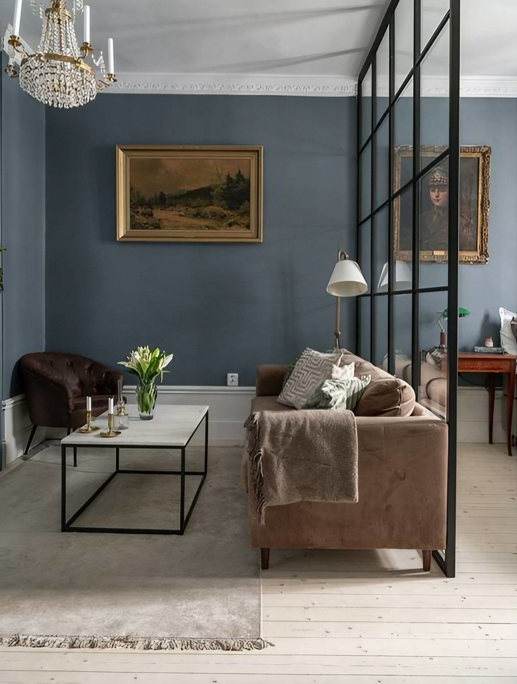 salon et chambre avec verrière studio 43m2 salon et chambre avec verrière studio 43m2