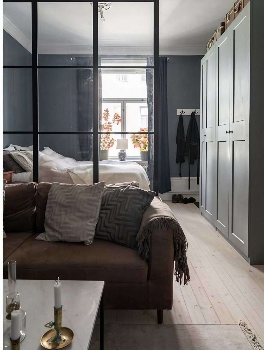 salon et chambre avec verrière studio 43m2 salon et chambre avec verrière studio 43m2