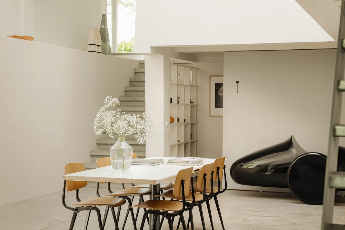 salle à manger décoration design maison architecte béton semi-enterrée salle à manger décoration design maison architecte béton semi-enterrée