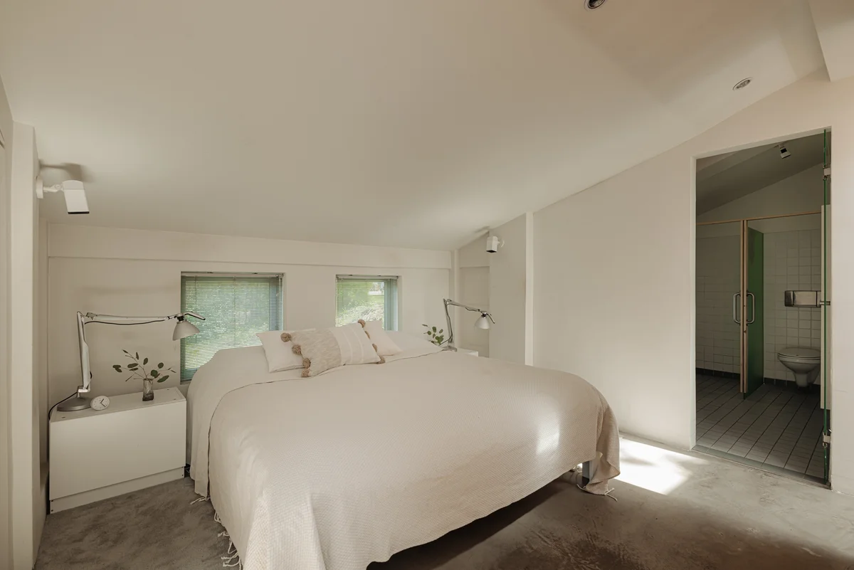 chambre décoration design maison architecte béton semi-enterrée chambre décoration design maison architecte béton semi-enterrée