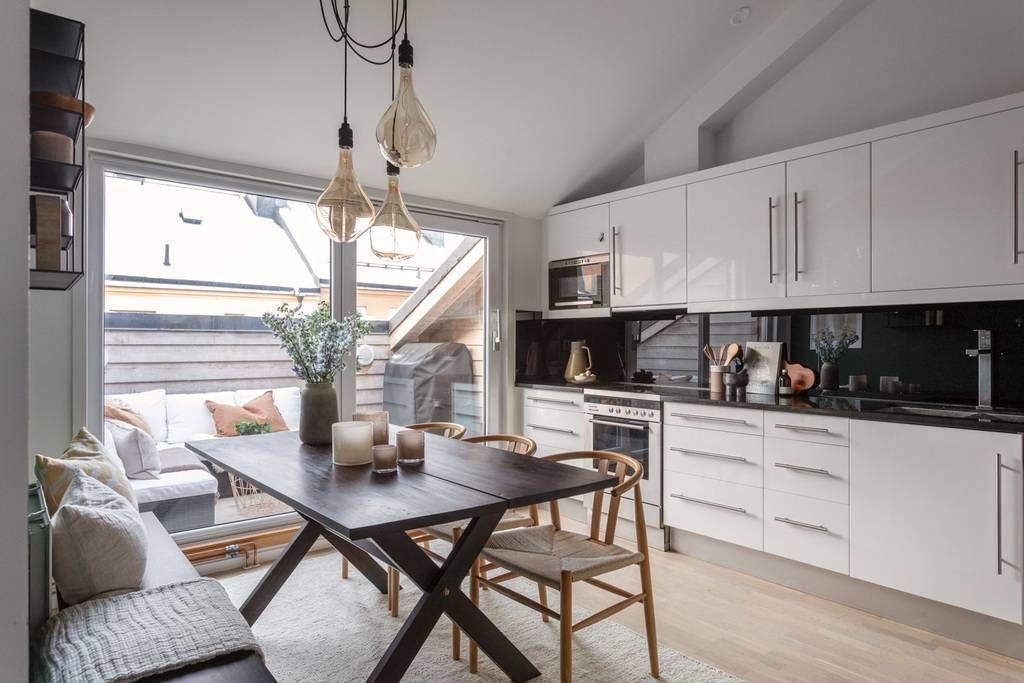 cuisine mansardée appartement sous combles