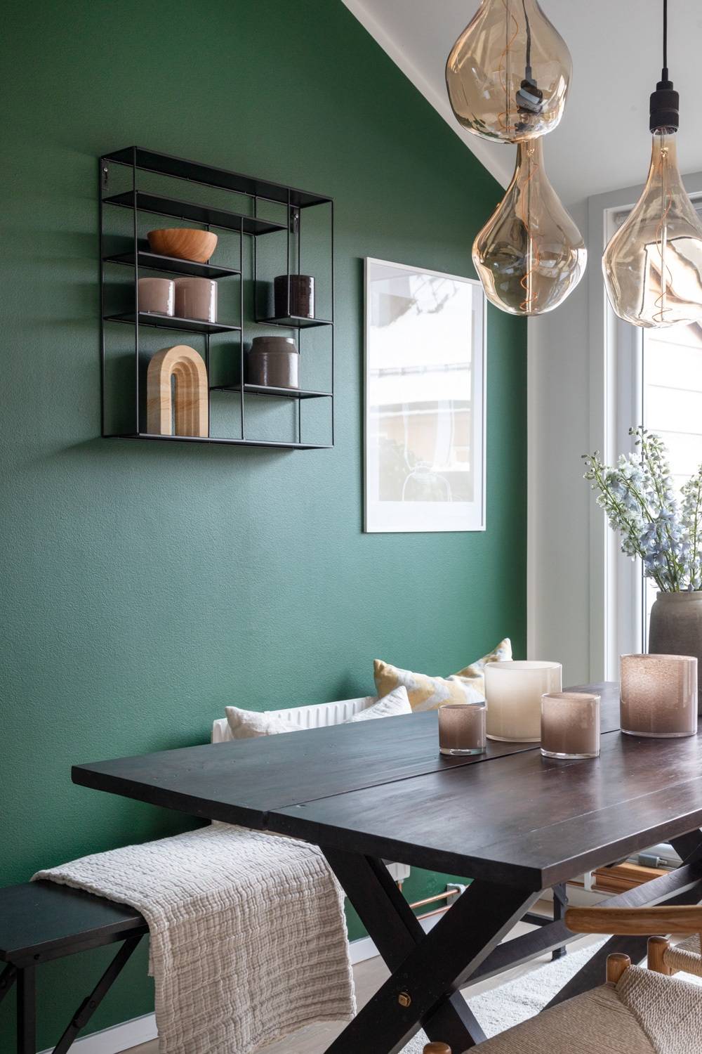 cuisine mur vert