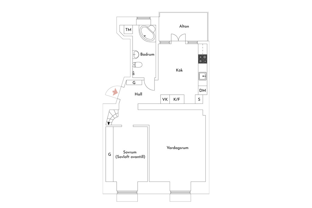 plan appartement 65m2 sous combles