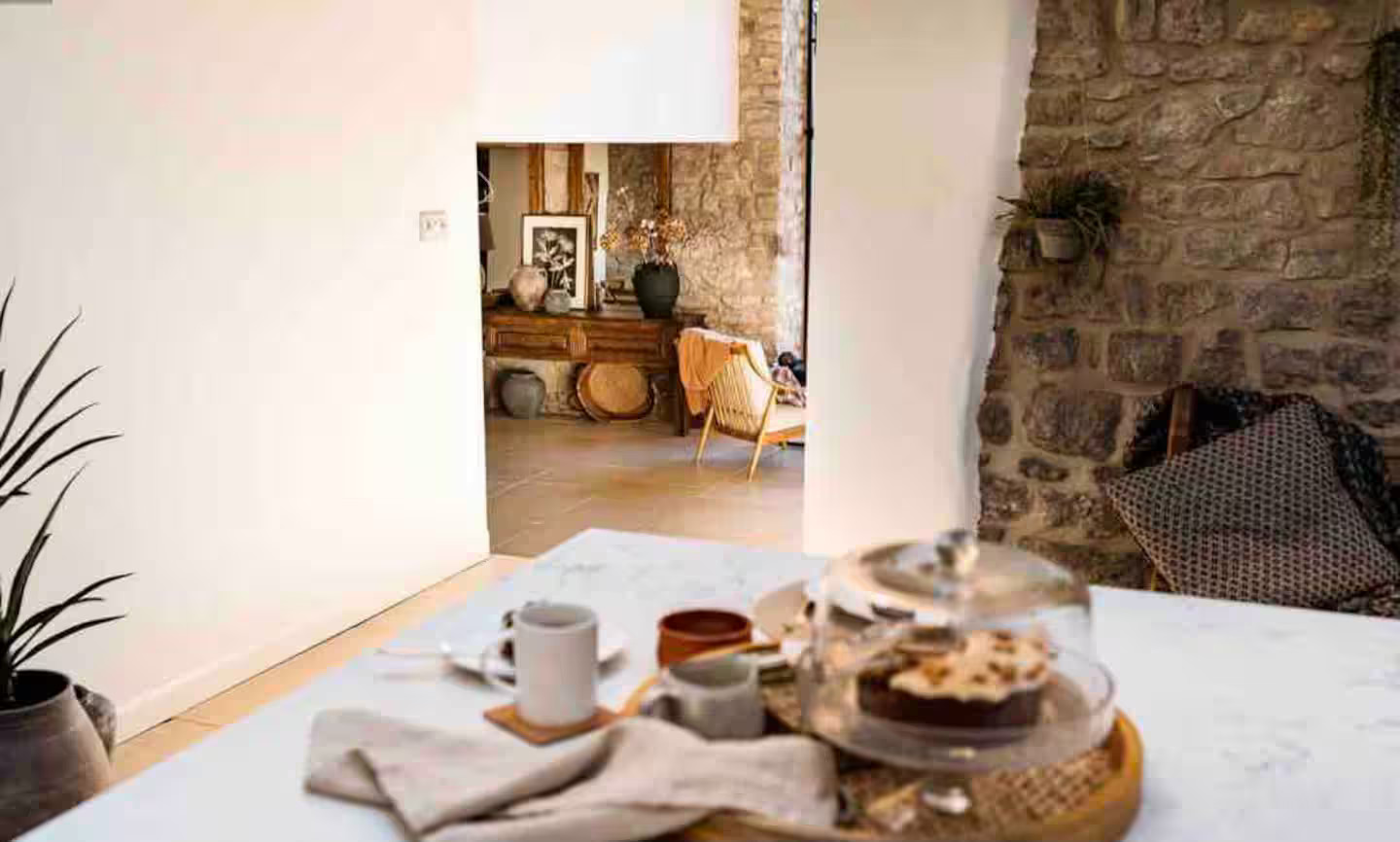 cuisine décoration rustique chic maison en pierres
