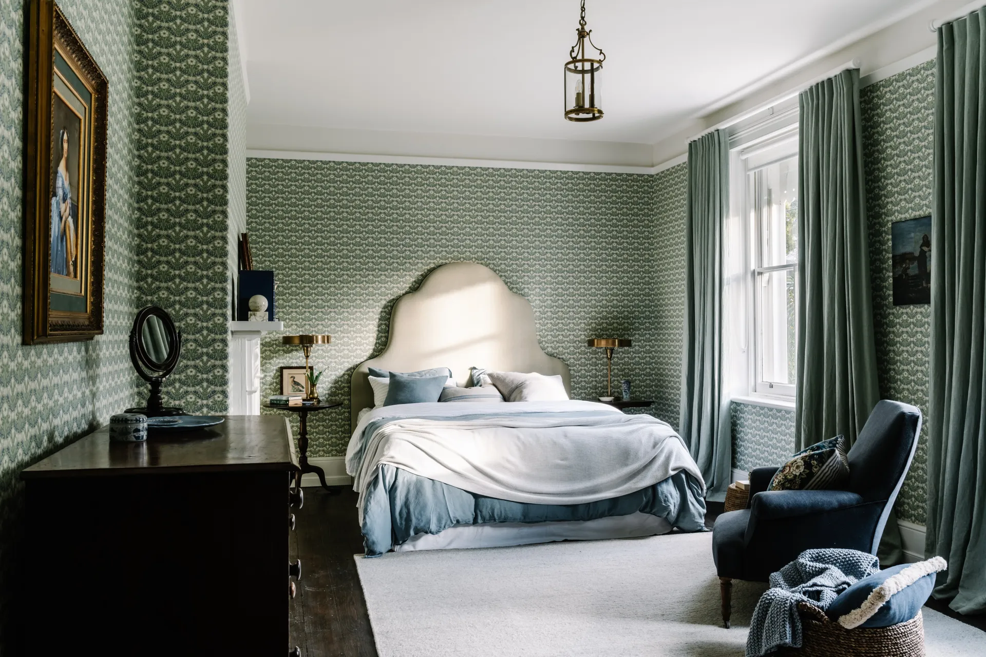 chambre verte maison ancienne rénovée Beulah House Tasmanie chambre verte maison ancienne rénovée Beulah House Tasmanie
