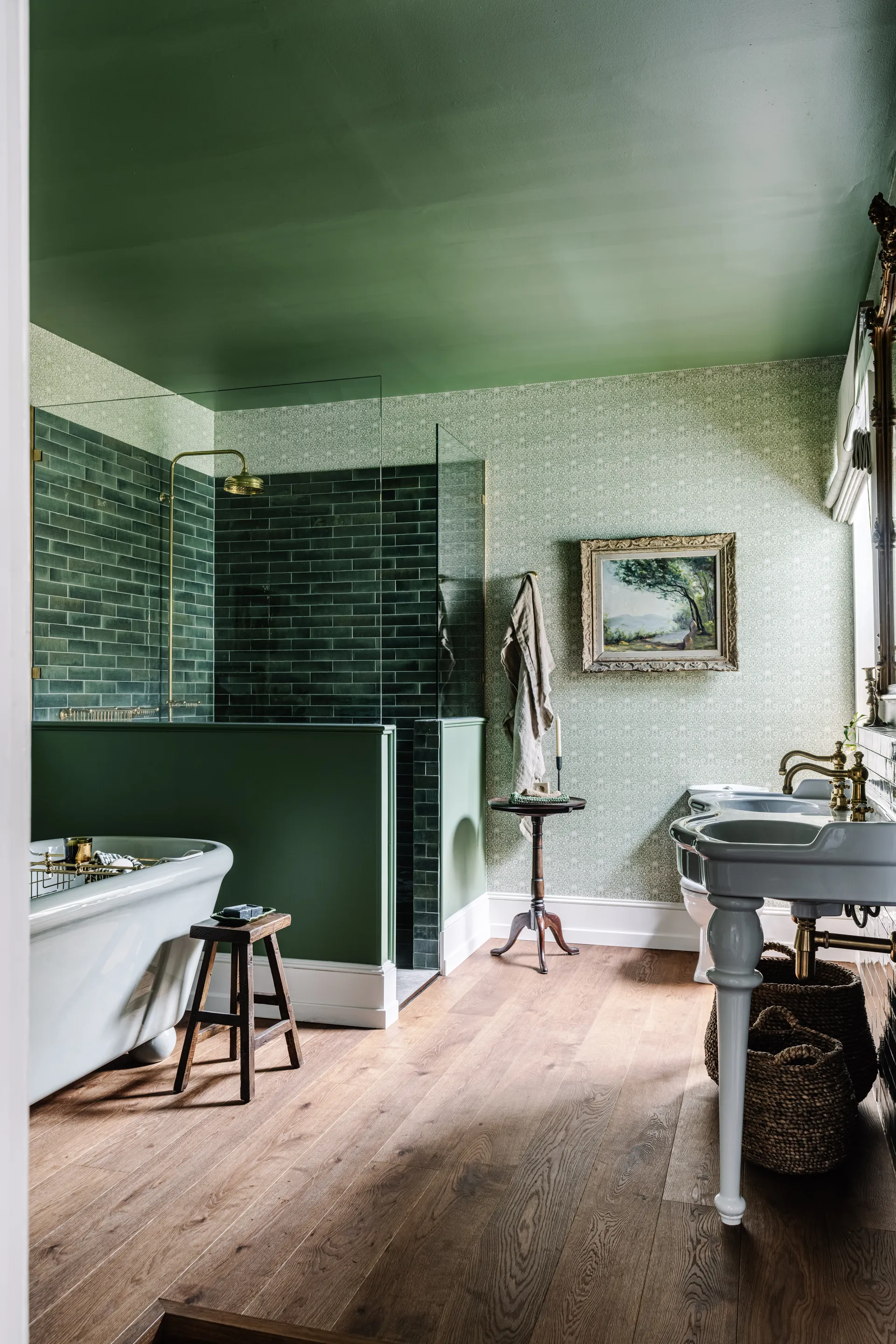 salle de bain verte Beulah House Tasmanie salle de bain verte Beulah House Tasmanie