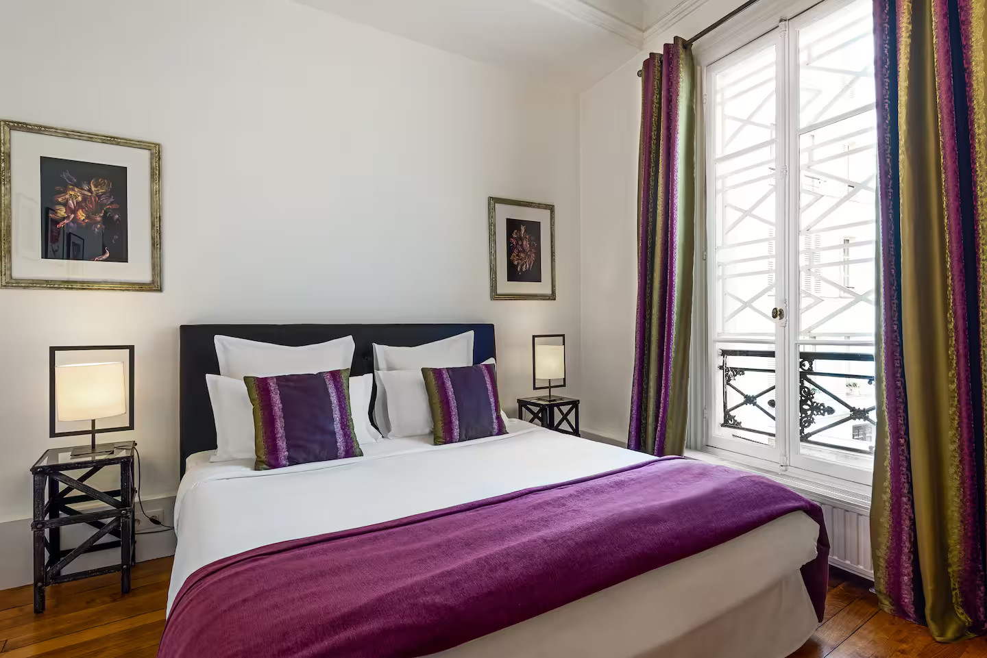 chambre décoration violette
