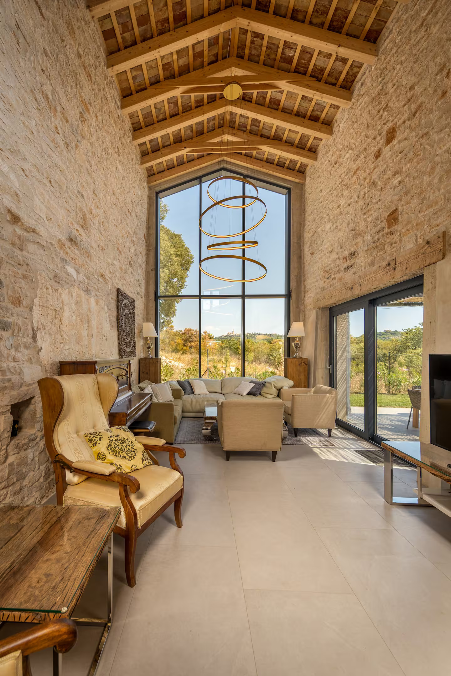 salon maison en pierres rénovée Croatie, Villa la Vinella salon maison en pierres rénovée Croatie, Villa la Vinella