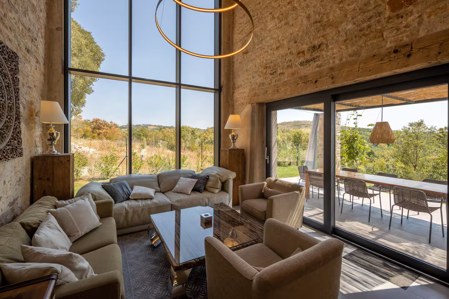 salon maison en pierres rénovée Croatie, Villa la Vinella salon maison en pierres rénovée Croatie, Villa la Vinella
