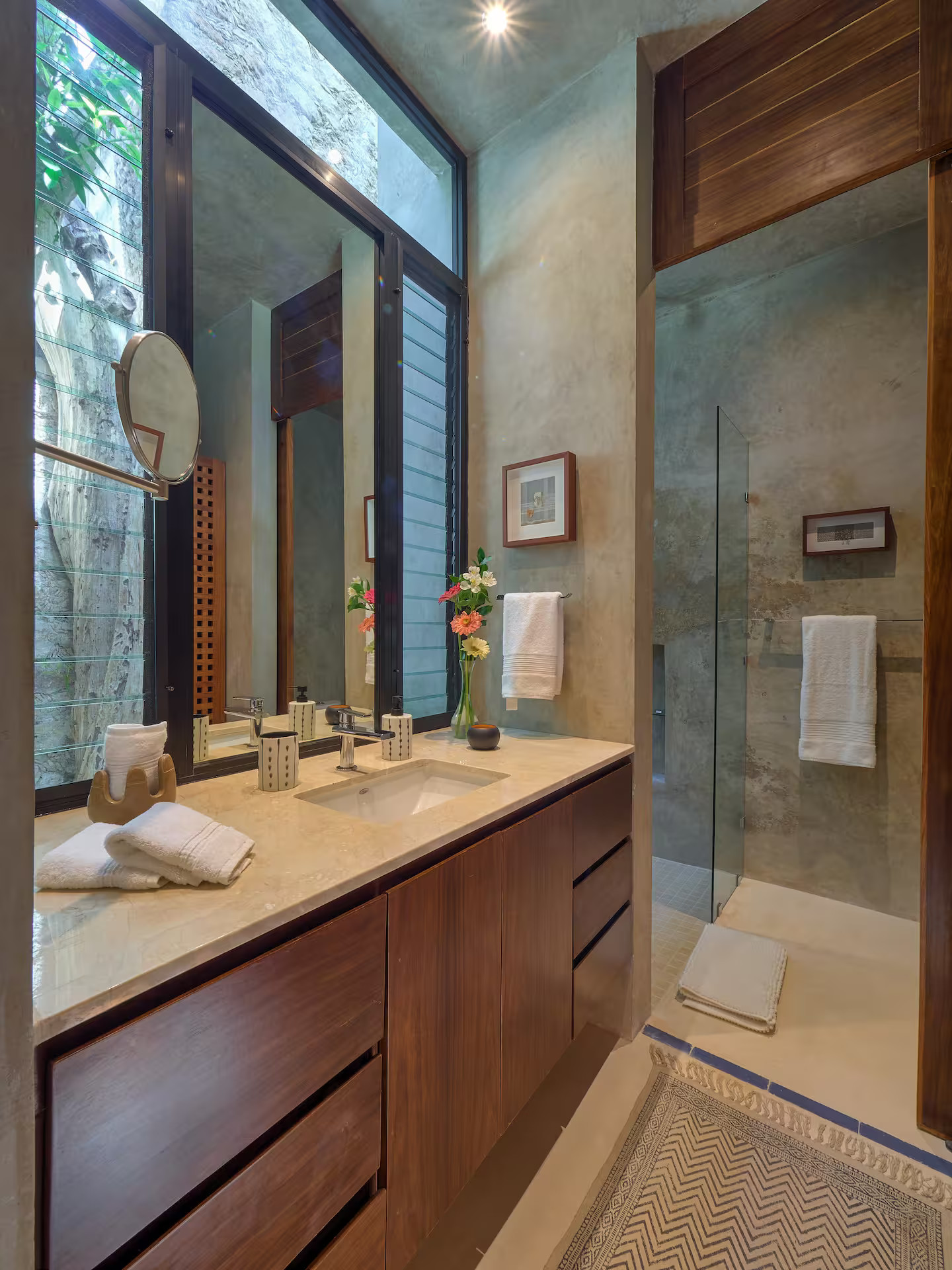 salle de bain maison Mexique Casa El Nido Santa Lucia