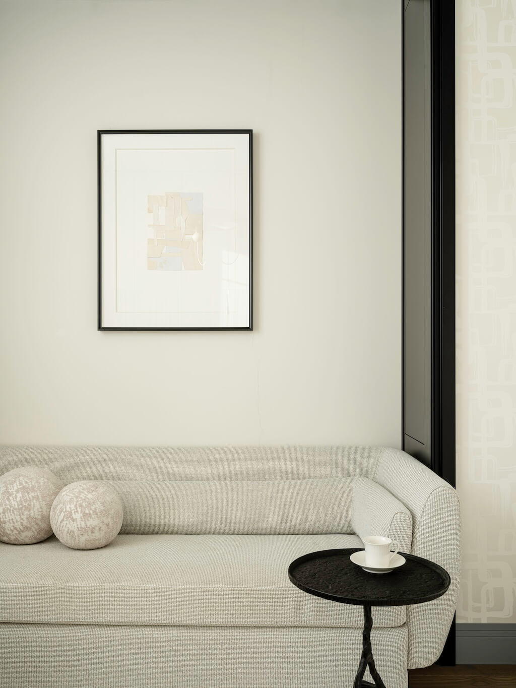 salon décoration contemporaine beige appartement 145m2 salon décoration contemporaine beige appartement 145m2
