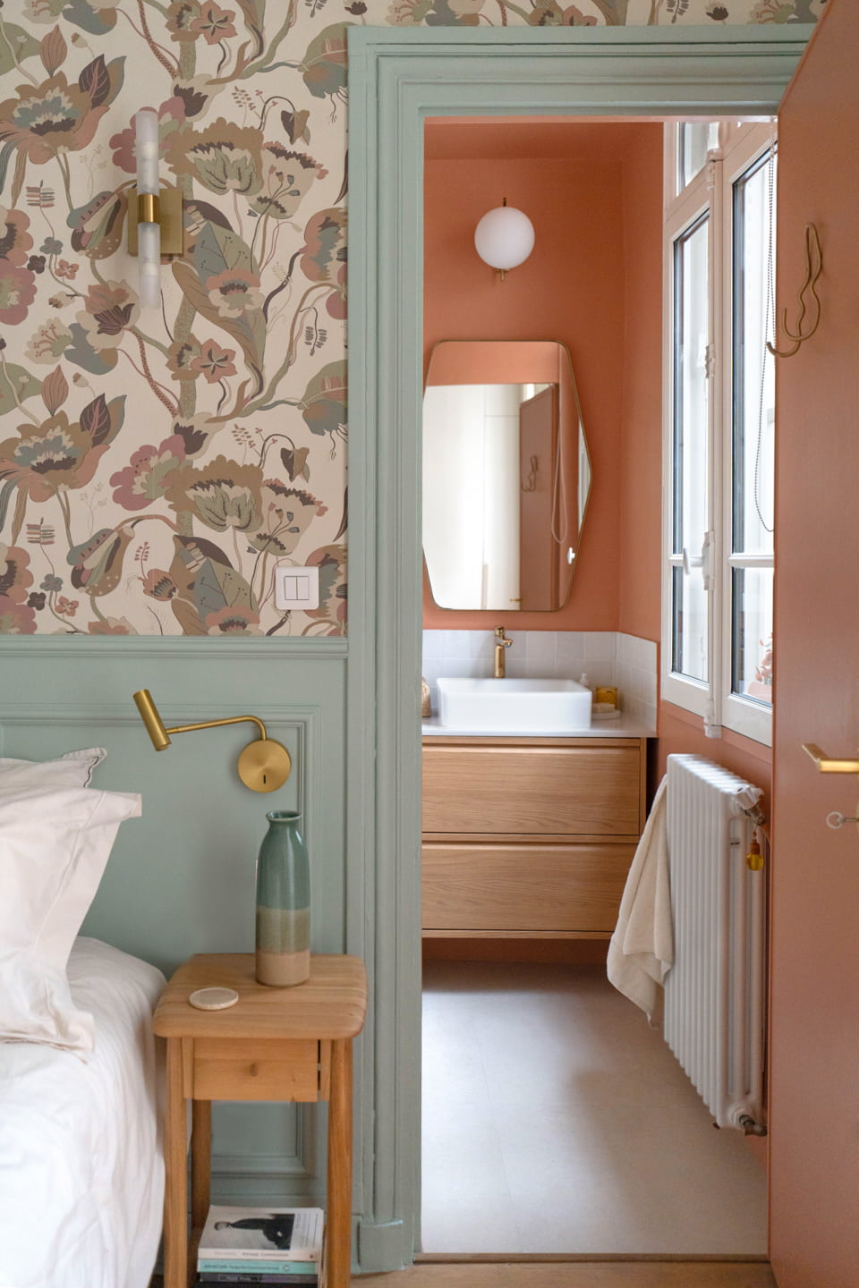 chambre appartement haussmannien Paris rénové