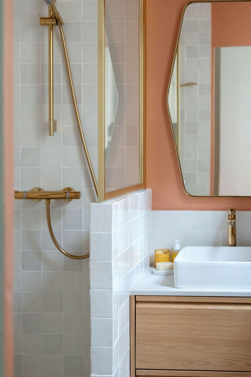 salle de bain appartement haussmannien Paris rénové