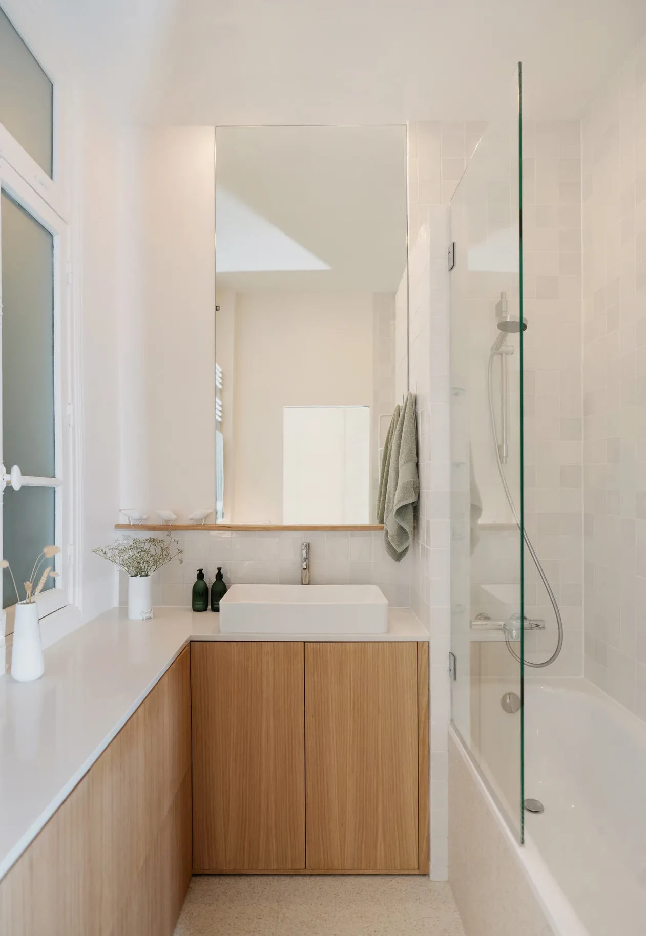 salle de bain appartement haussmannien Paris rénové