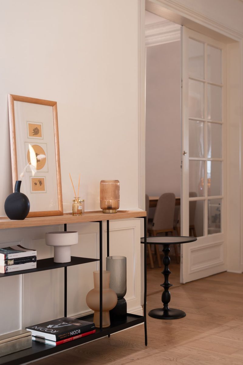 salon appartement haussmannien Paris rénové