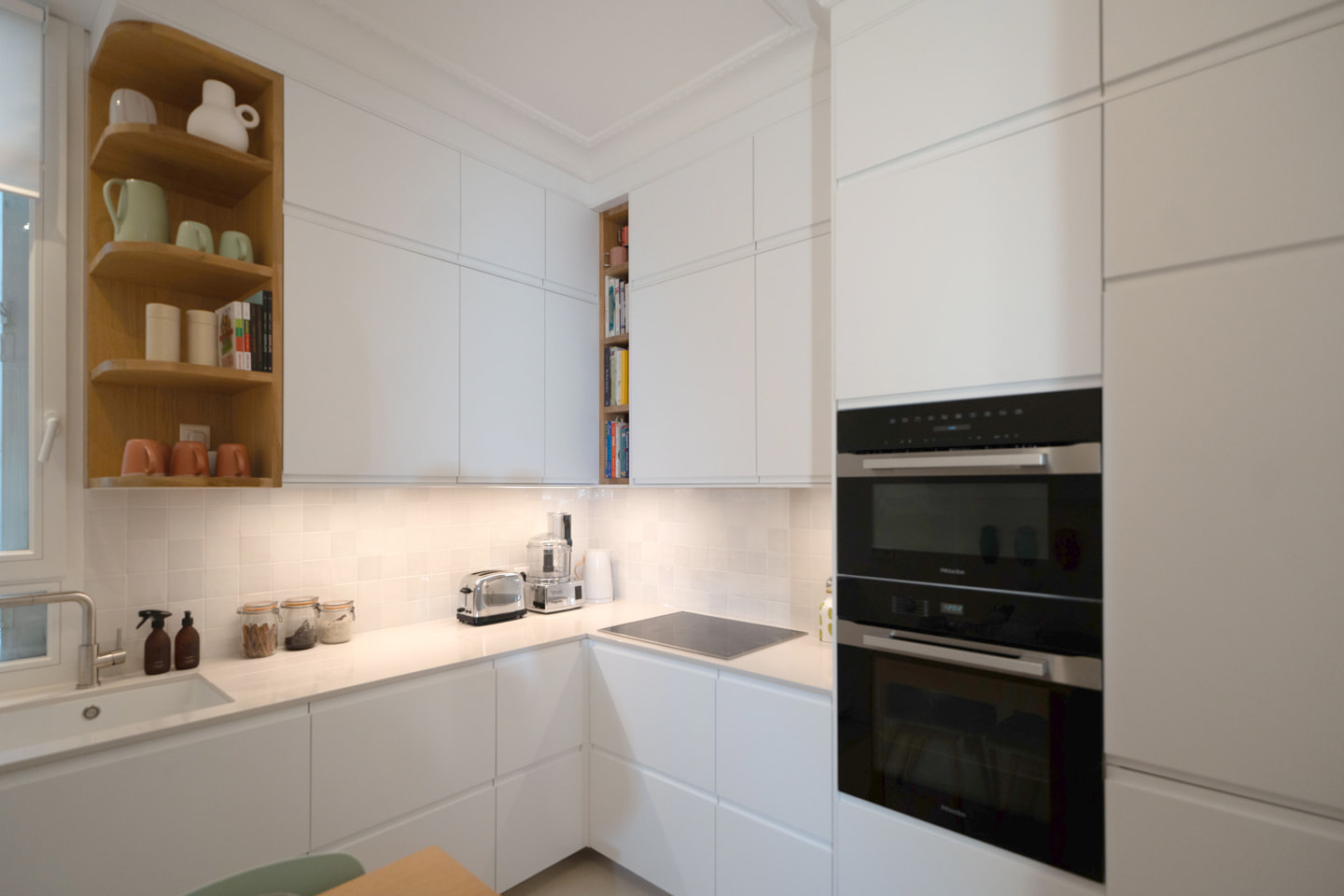 cuisine appartement haussmannien Paris rénové