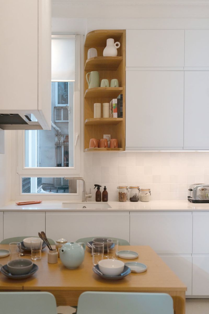 cuisine appartement haussmannien Paris rénové