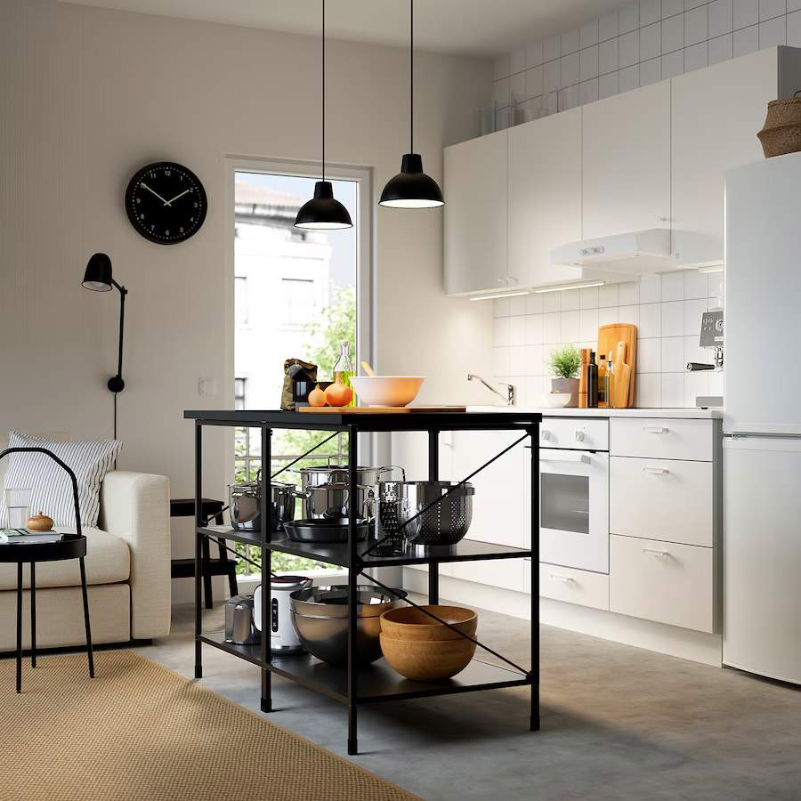 îlot de cuisine métal 