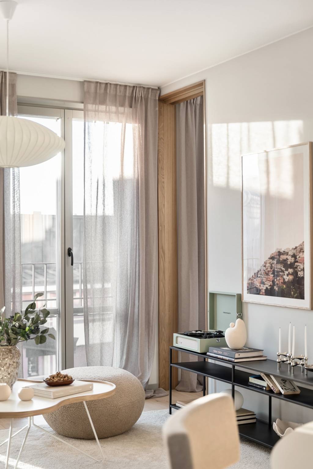salon décoration scandinave deux-pièces 45m2