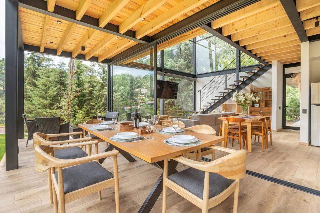 terrasse couverte maison en bois contemporaine