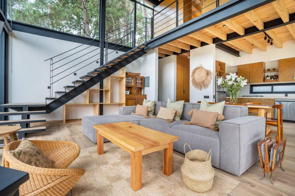 salon maison en bois contemporaine