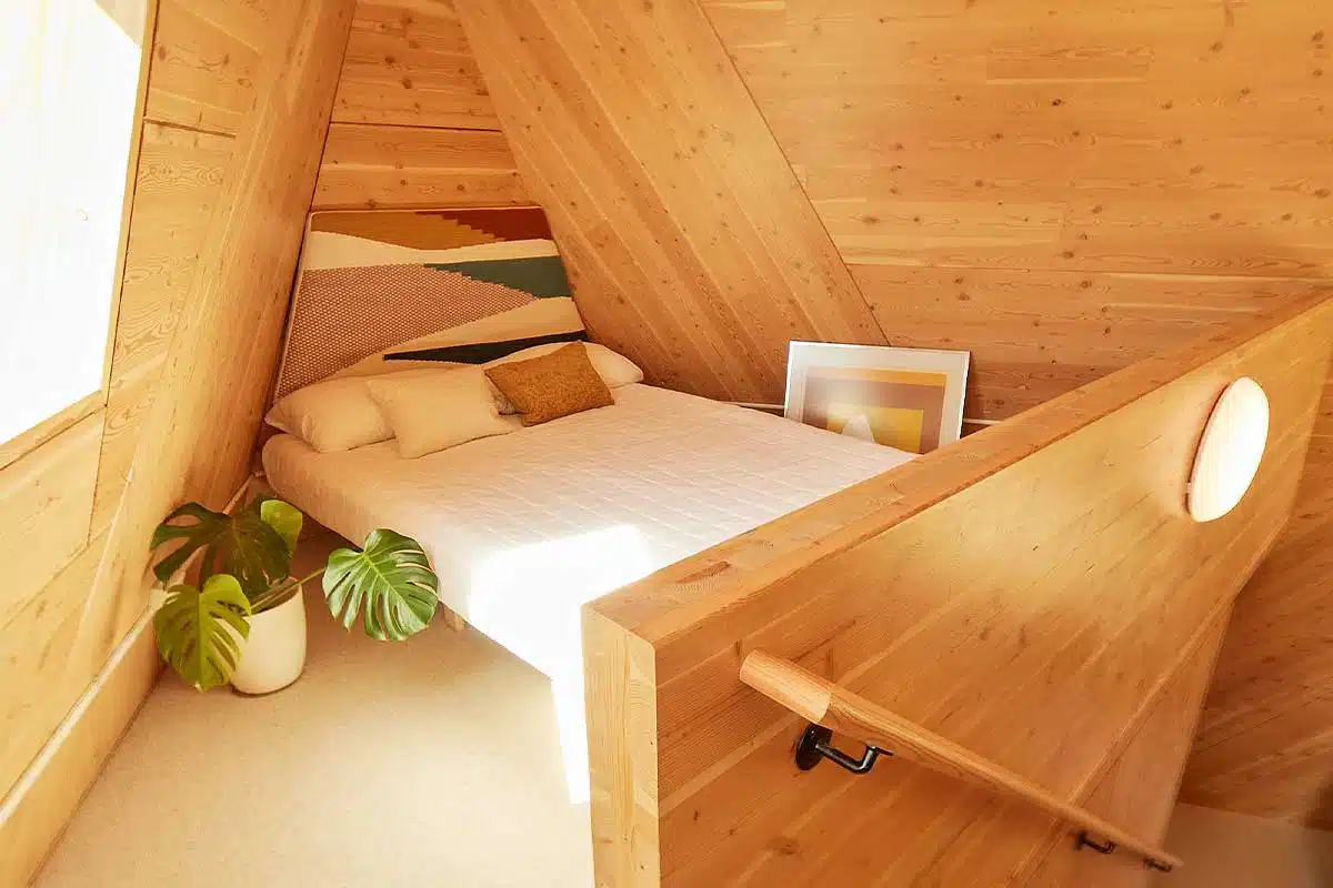 chambre sur mezzanine petite maison 50m2 Tetra-One Polyhaus chambre sur mezzanine petite maison 50m2 Tetra-One Polyhaus