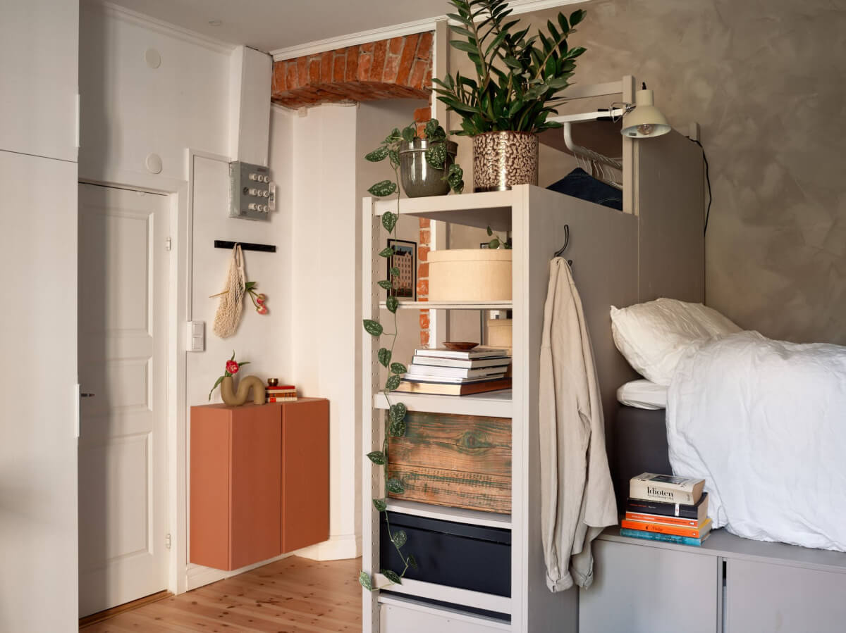 entrée et zone chambre studio 32m2