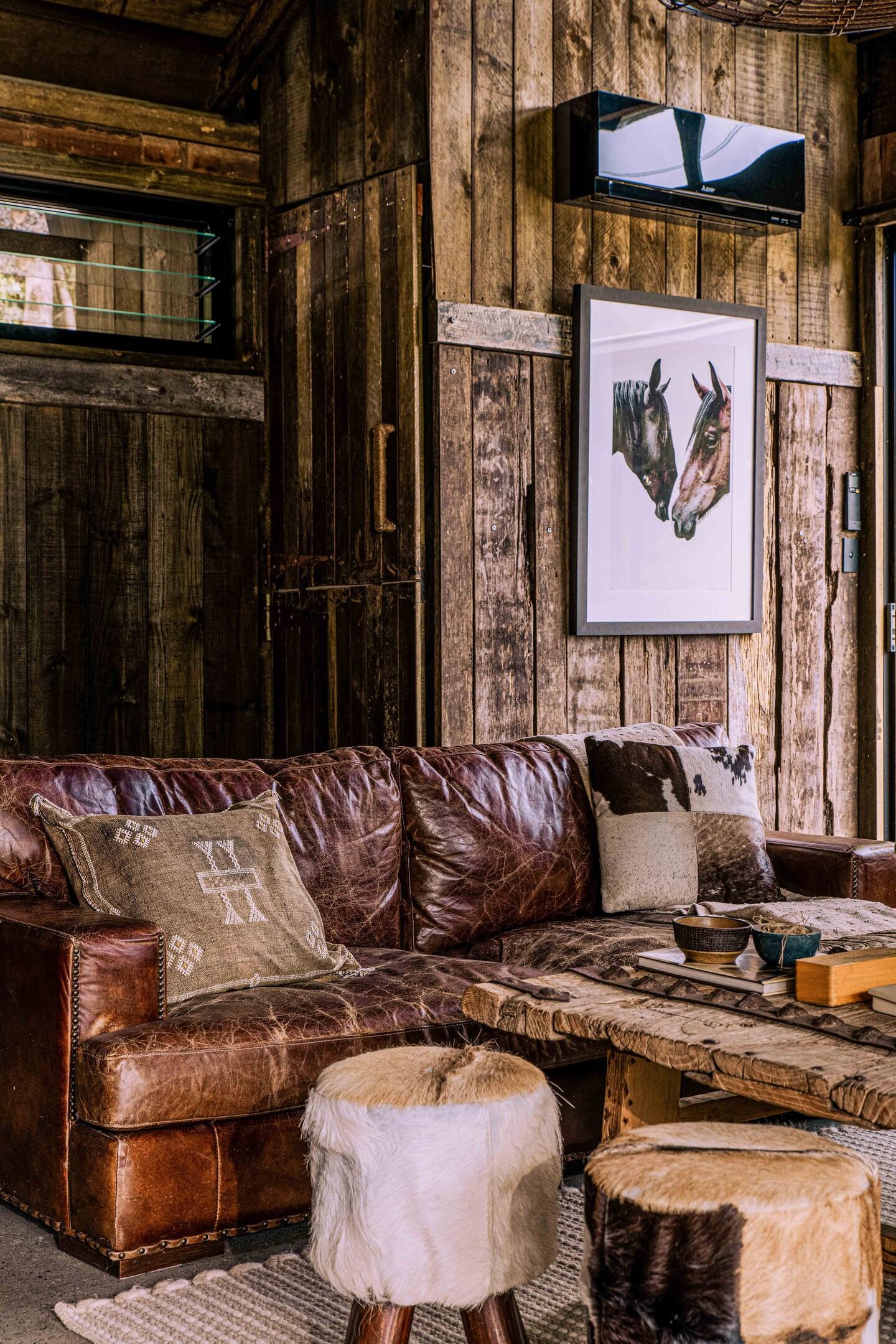 salon maison rustique chic Hillview Stables Australie salon maison rustique chic Hillview Stables Australie