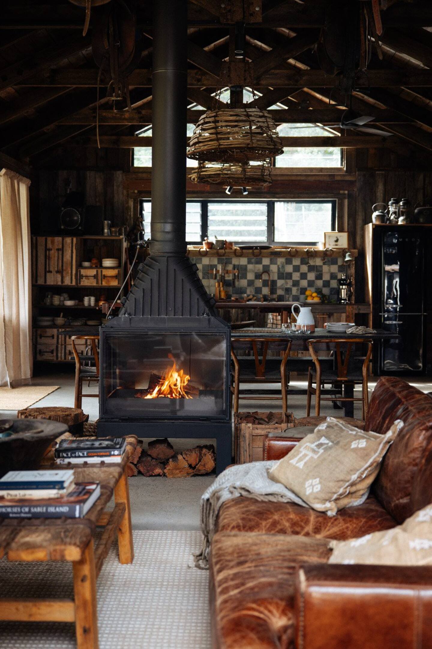 salon et cuisine maison rustique chic Hillview Stables Australie salon et cuisine maison rustique chic Hillview Stables Australie